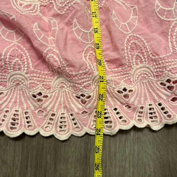 Talbots Eyelet Embroidered Off The Shoulder Lightweight Blouse Top Cotton - Picture 5 of 5